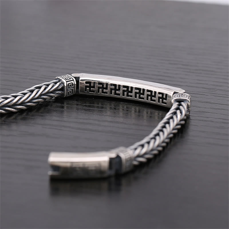Wear FengShui Swastika Pattern Engraved Luck Bracelet