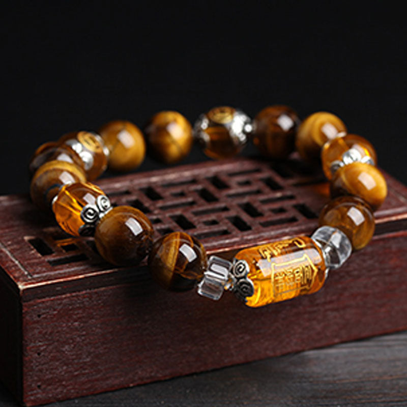 Wear FengShui Tiger Eye Bead Fortune Prosperity Bracelet