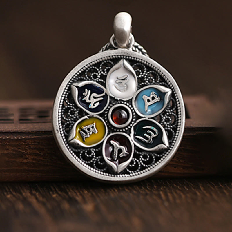 Wear FengShui Tibetan Om Mani Padme Hum Purity Necklace Pendant