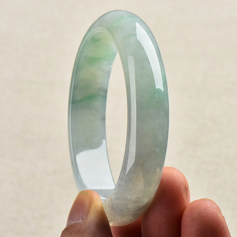 Wear FengShui Natural Jade Luck Healing Prosperity Bangle Bracelet