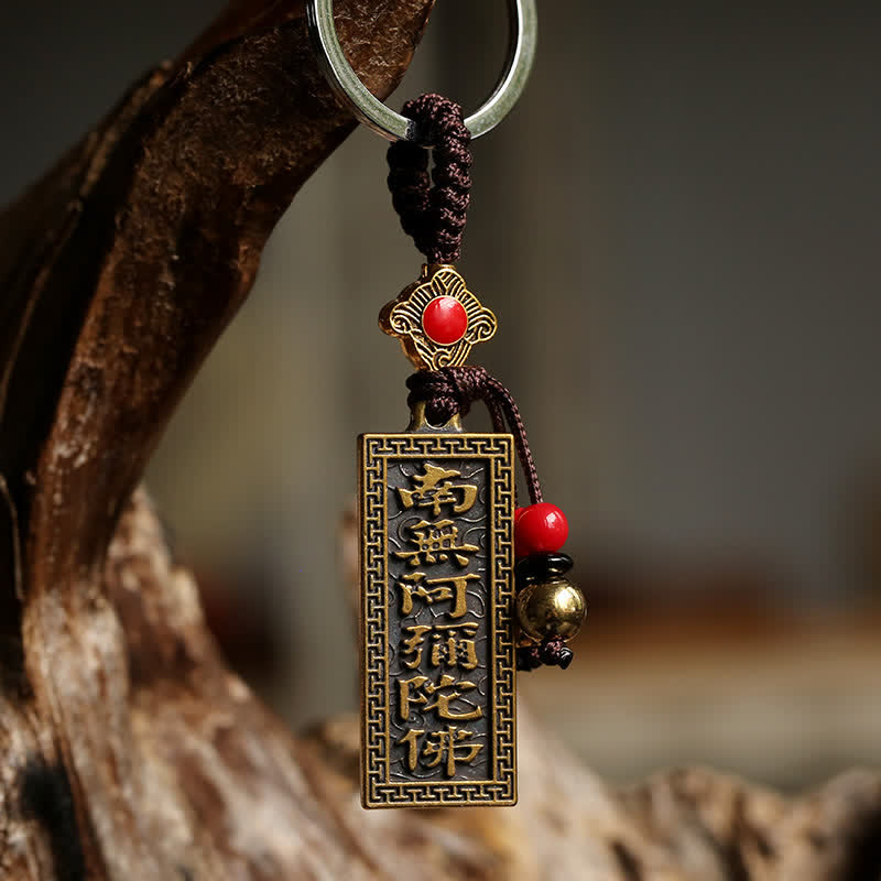 Wear FengShui Namo Amitabha Peace Blessing Keychain