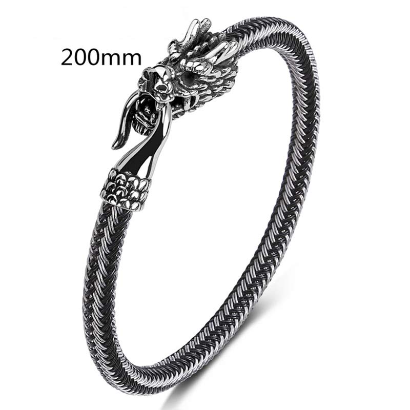 Wear FengShui Dragon Titanium Steel Protection Luck Bracelet