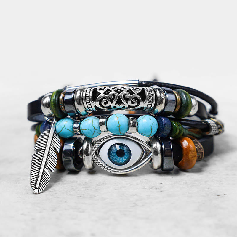 Wear FengShui Tibetan Turquoise Evil Eye Purification Bracelet