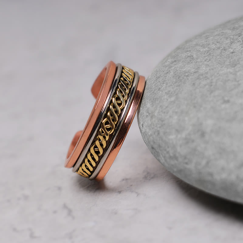 Wear FengShui Magnetic Copper Balance Adjustable Cuff Bracelet Bangle Ring