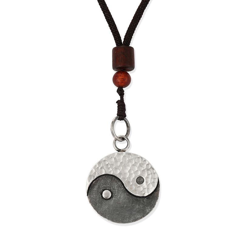 Wear FengShui 990 Sterling Silver Yin Yang Balance Harmony Necklace Pendant