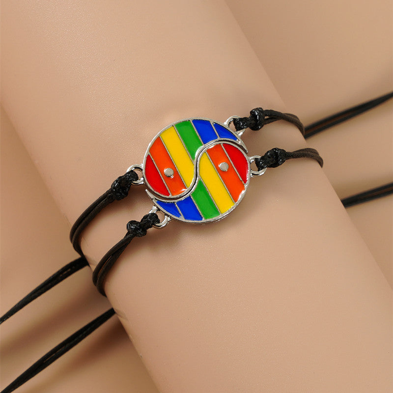 Wear FengShui 2pcs Yin Yang Hematite Couple Bracelet