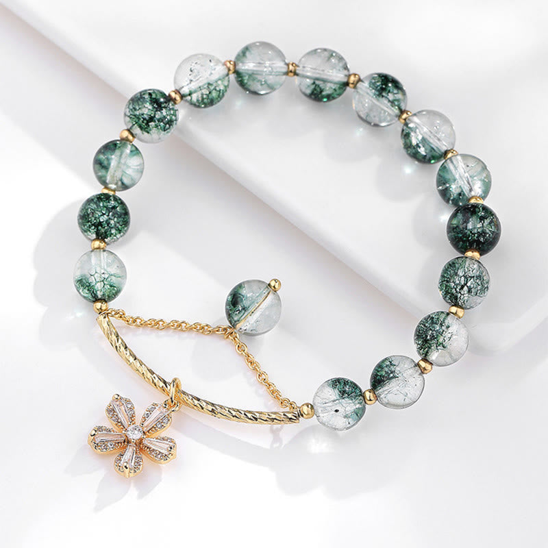 Wear FengShui Green Phantom Crystal Confidence Charm Bracelet