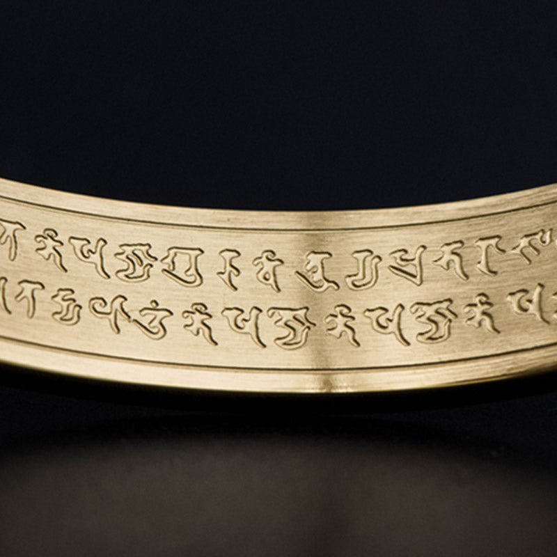 Wear FengShui Shurangama Mantra Engraving Titanium Steel Blessing Bracelet
