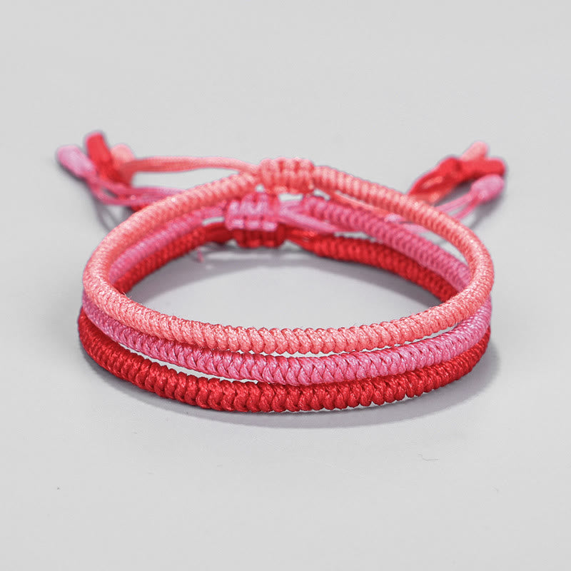Wear FengShui Tibetan 3Pcs King Kong Knot Protection Braided Bracelet