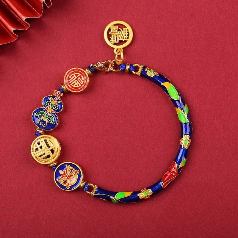 Wear FengShui Tibetan Gourd Fortune Happiness Lion Wealth Luck Bracelet