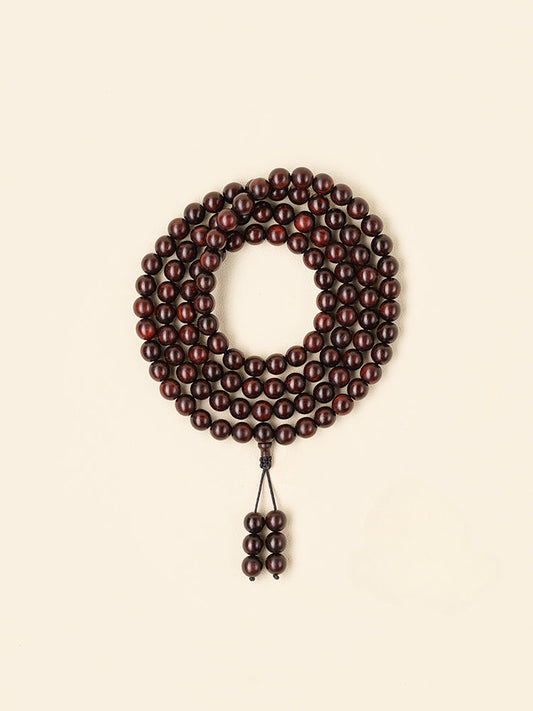 Buddha3bodhi 8mm African Red Sandalwood 108 Bead Mala