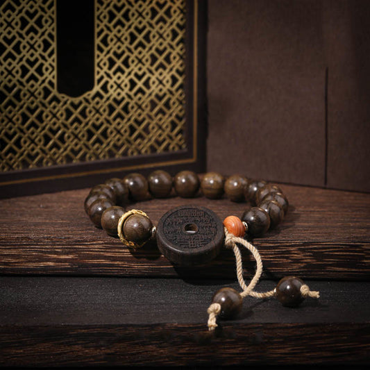 Wear FengShui Ebony Wood Mountain Ghosts Spend Money Balance Bracelet