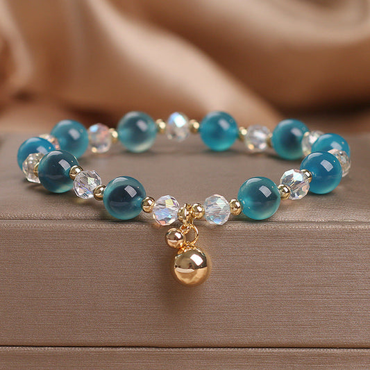 Wear FengShui Candy Agate Healing Harmony Bead Charm Bracelet