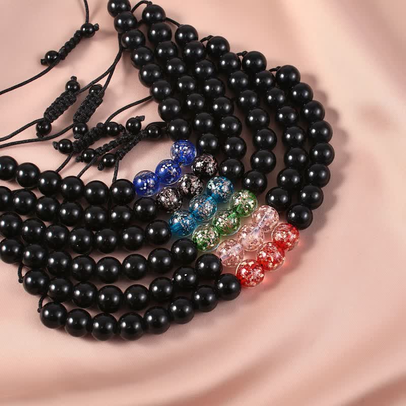 Wear FengShui Black Obsidian Luminous Glowstone Strength Bracelet