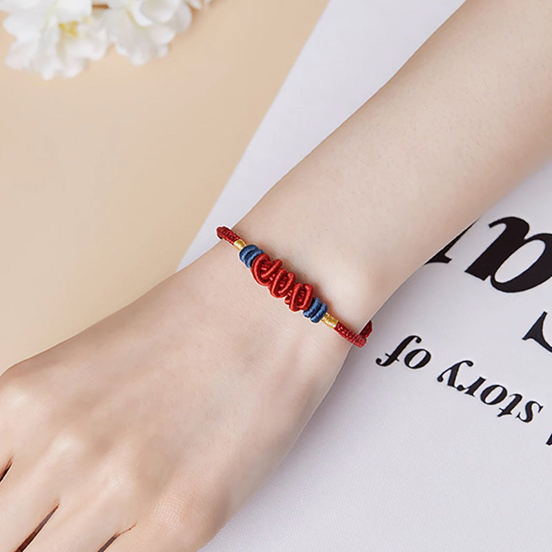 Wear FengShui 925 Sterling Silver Koi Fish Charm Wealth Success Braided Bracelet