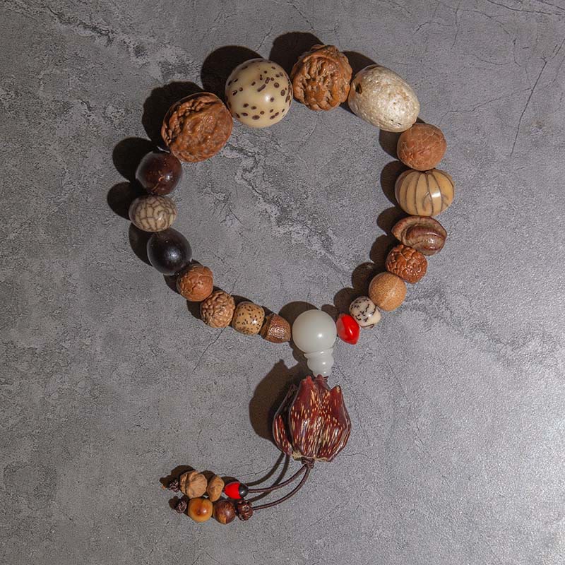 Wear FengShui 108 Mala Beads Bodhi Seed Luck Wealth Bracelet Wrist Mala