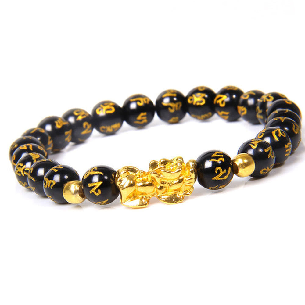 Wear FengShui FengShui Lucky Pixiu Obsidian Wealth Bracelet