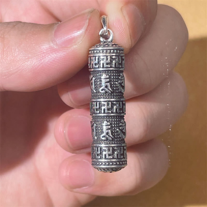 Wear FengShui Om Mani Padme Hum Swastika Twisted Chain Wisdom Necklace Pendant