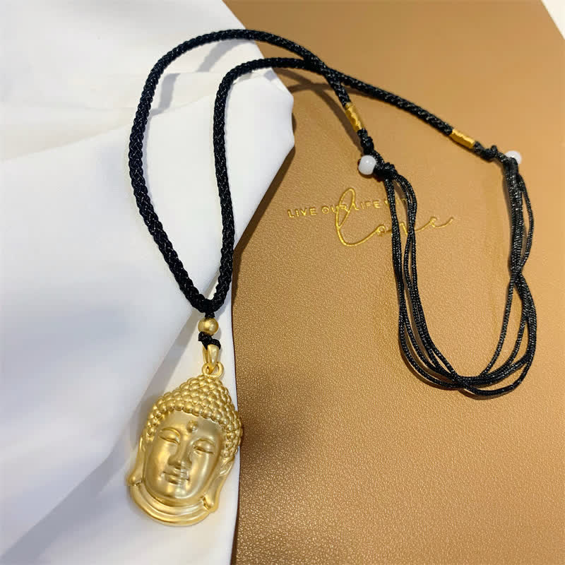 Wear FengShui Gold Buddha Copper Wealth Necklace Pendant