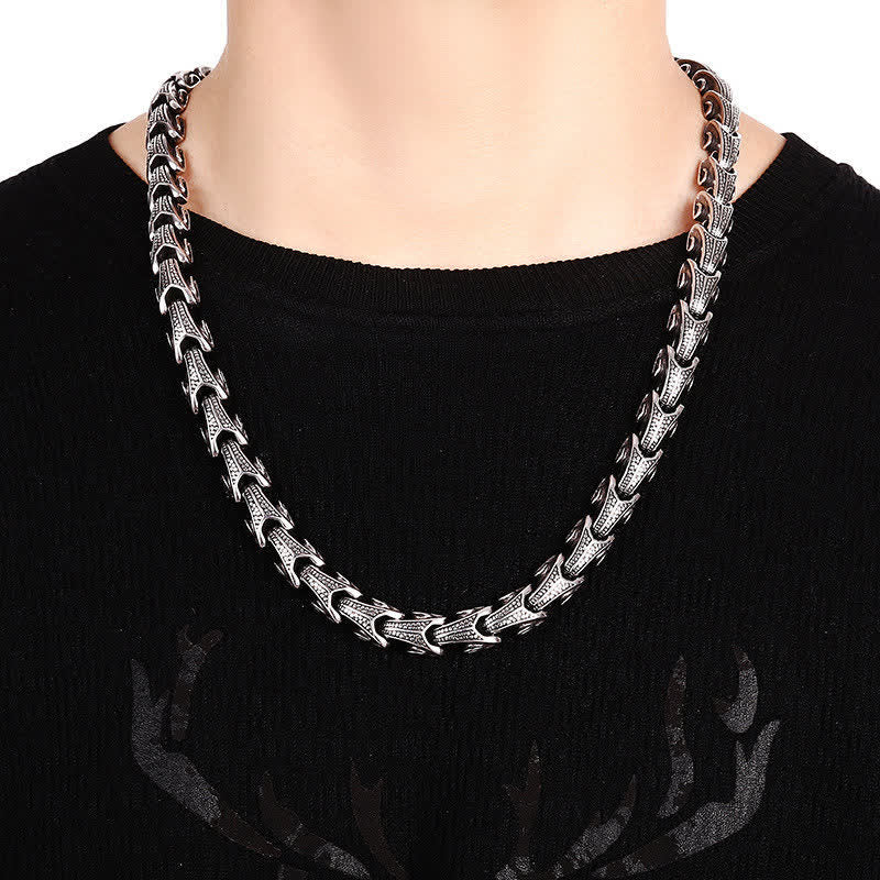 Wear FengShui Dragon Pattern Titanium Steel Protection Necklace Pendant Bracelet