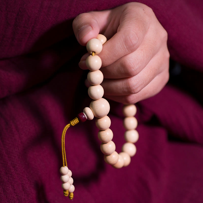 Wear FengShui Natural Abelia Biflora Wood Blessing Wrist Mala