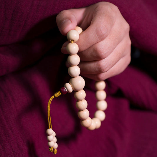 Wear FengShui Natural Abelia Biflora Wood Blessing Wrist Mala