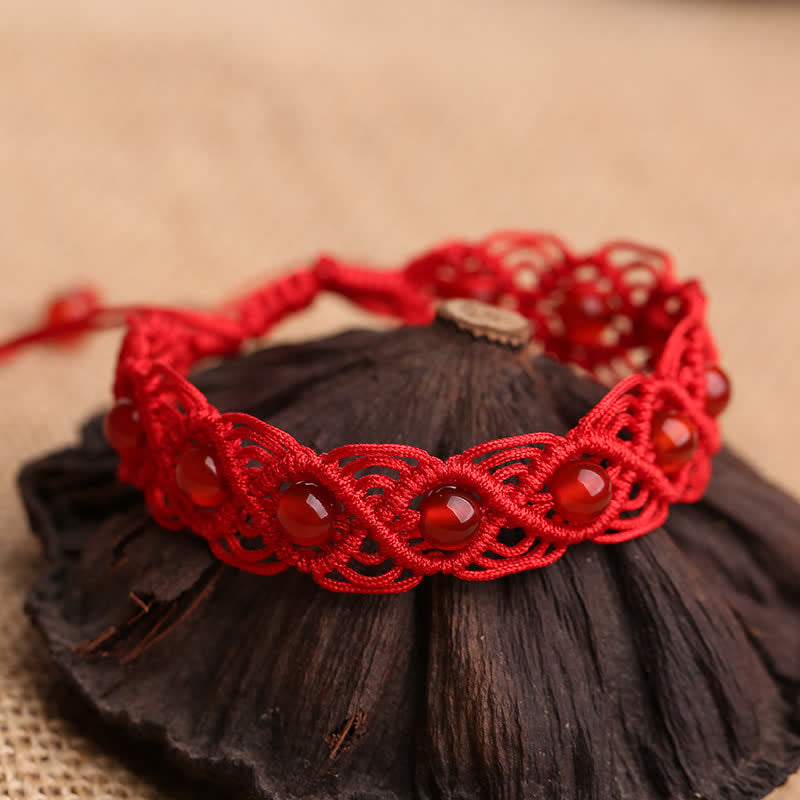 Wear FengShui Red Agate Confidence Red String Bracelet