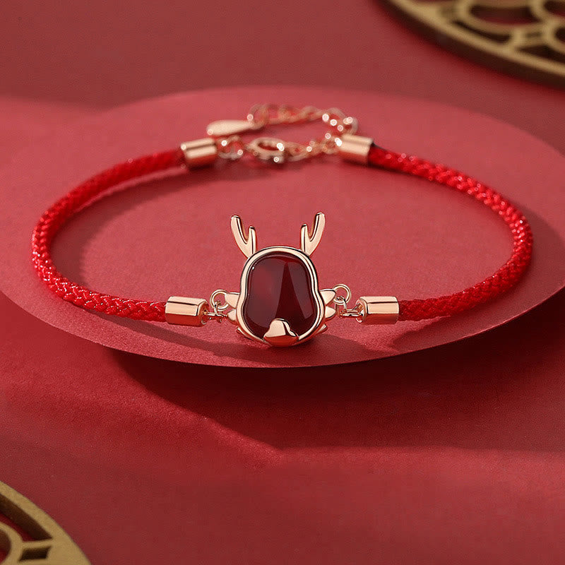 ❗❗❗A Flash Sale- Wear FengShui 925 Sterling Silver Year of the Dragon Natural Red Agate Dragon Attract Fortune Fu Character Strength Bracelet Necklace Pendant Earrings