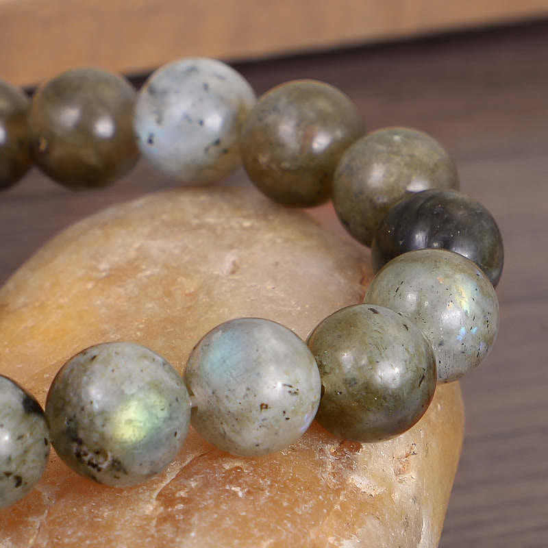 Wear FengShui Natural Labradorite Moonstone Support Healing Beaded Bracelet