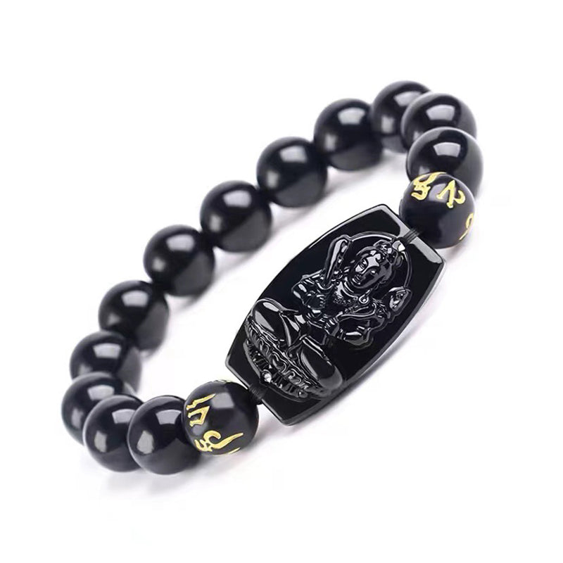 Wear FengShui Chinese Zodiac Obsidian Protection Bracelet
