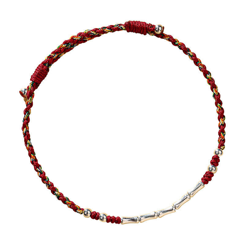 Wear FengShui Tibet Handmade Multicolored Bamboo Protection Braided String Bracelet