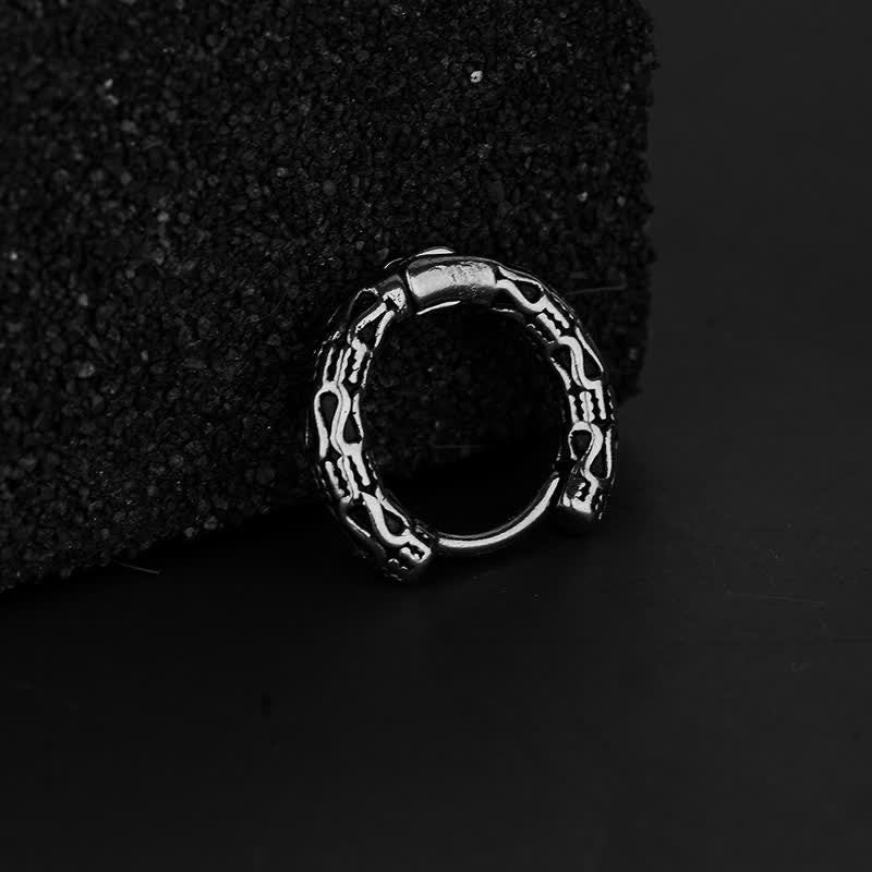 Wear FengShui Retro Pattern Titanium Steel Balance Earrings