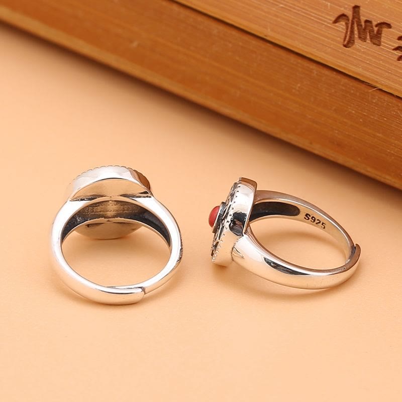 Wear FengShui Tibetan Om Mani Padme Hum Peace Rotatable Ring