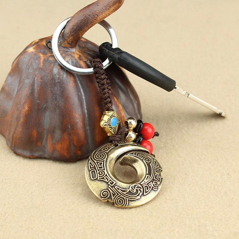 Wear FengShui Good Luck Fortune Copper Wealth Key Chain
