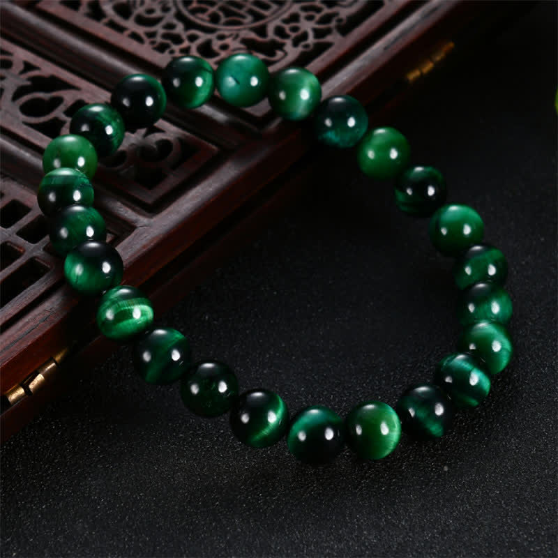 Wear FengShui Natural Green Tiger Eye Strength Bracelet