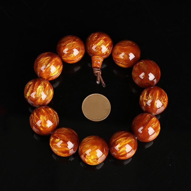 Wear FengShui Golden Sea Willow Success Positive Bracelet Mala