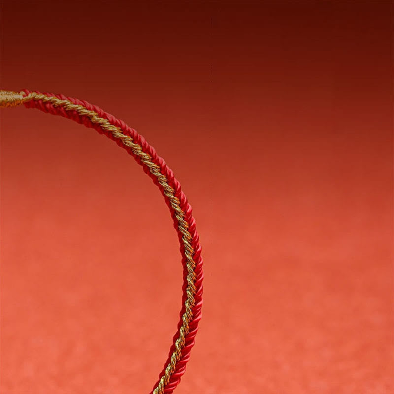 Wear FengShui Handmade Chinese Zodiac Rabbit Rooster Rat Horse Dragon Protection Braid String Bracelet