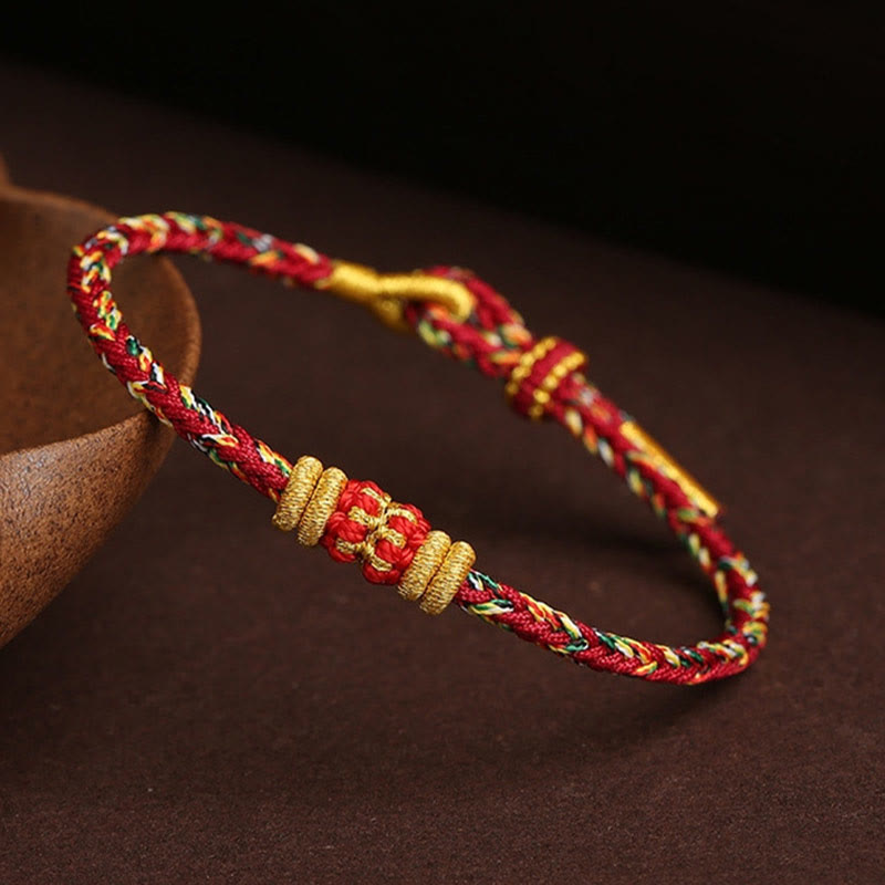 Wear FengShui Handmade Colorful Rope King Kong Knot Braided Luck Bracelet