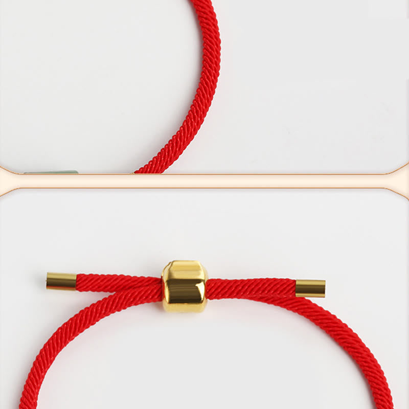Wear FengShui Tibet Handmade Green Aventurine Red Stone Malachite Luck Protection Braided Rope Bracelet