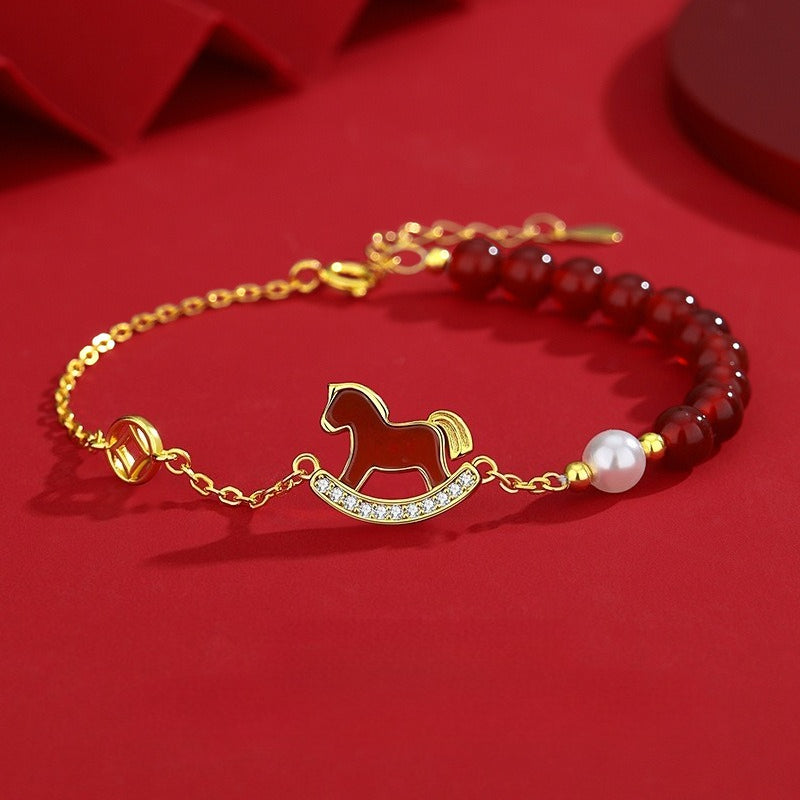 Year of the Horse Lucky Jewelry Collection – Necklace, Bracelet, Wristband & Earrings