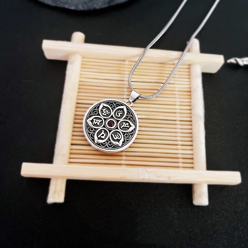 Wear FengShui Tibetan Om Mani Padme Hum Purity Necklace Pendant