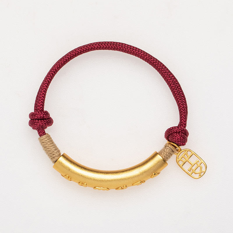 Wear FengShui 999 Sterling Silver Tibet Handmade Om Mani Padme Hum Fu Character TopRank Character Luck Braided Bracelet