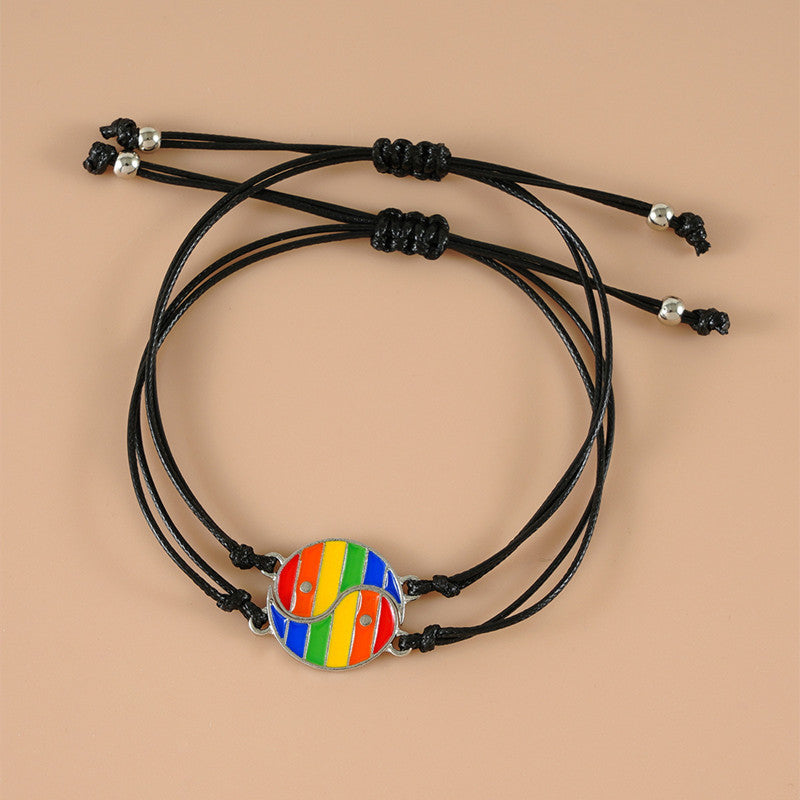 Wear FengShui 2pcs Yin Yang Hematite Couple Bracelet