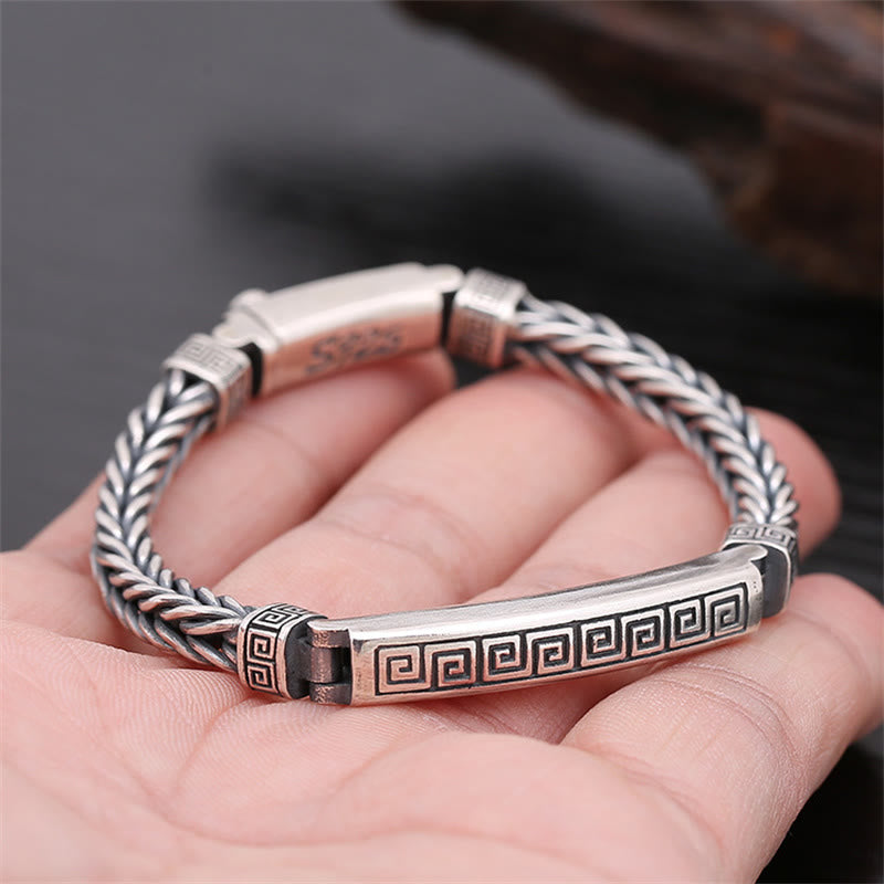 Wear FengShui Swastika Pattern Engraved Luck Bracelet