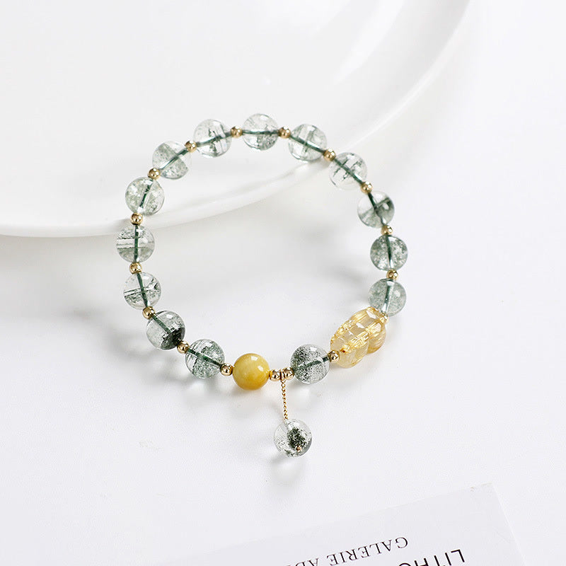 Wear FengShui Green Phantom Citrine PiXiu Confidence Bracelet