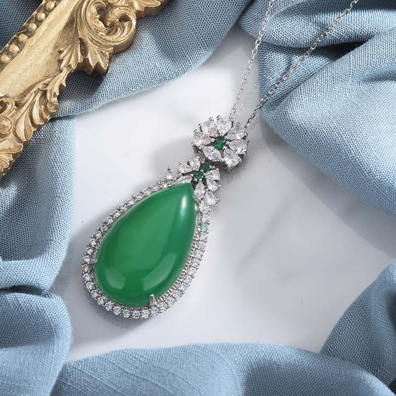 Wear FengShui Cyan Jade Harmony Necklace