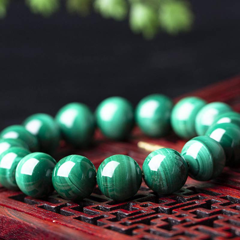 Wear FengShui Natural Malachite Protection Calmness Bracelet