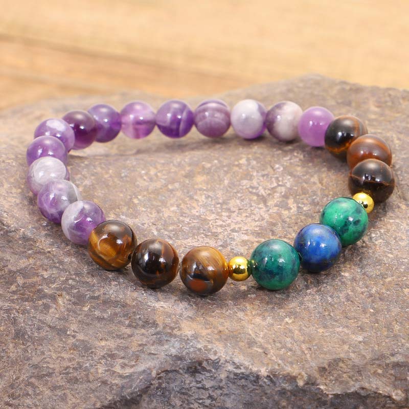 Wear FengShui Tibetan Amethyst Purify Bracelet Mala Set