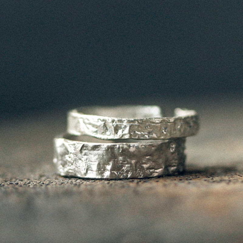 Wear FengShui 925 Sterling Silver Simple Design Blessing Couple Ring