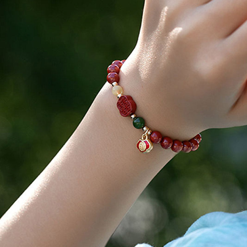 Wear FengShui Cinnabar Happiness Calm Bracelet
